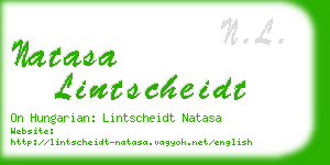 natasa lintscheidt business card